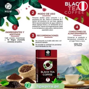 Café con Té Negro HGW ⚡ | Black Tea Coffee Energía Prolongada